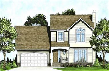 3-Bedroom, 1343 Sq Ft Small House Plans - 103-1014 - Main Exterior