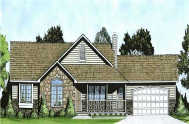 3-Bedroom, 1586 Sq Ft Ranch House Plan - 103-1033 - Front Exterior