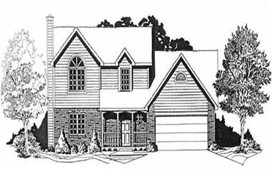 3-Bedroom, 1479 Sq Ft Small House Plans - 103-1051 - Front Exterior