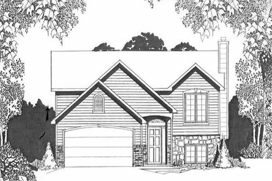 2-Bedroom, 968 Sq Ft Multi-Level House Plan - 103-1065 - Front Exterior