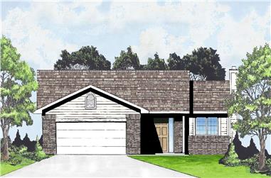 3-Bedroom, 1024 Sq Ft Ranch House Plan - 103-1092 - Front Exterior