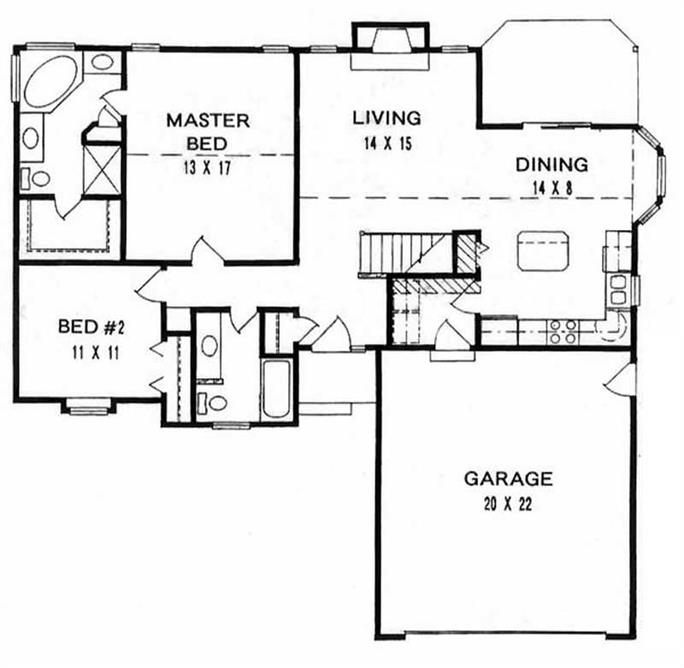 1200 Sq Ft House Plan 103 1099, Small House Floor Plans 1200 Sq Ft