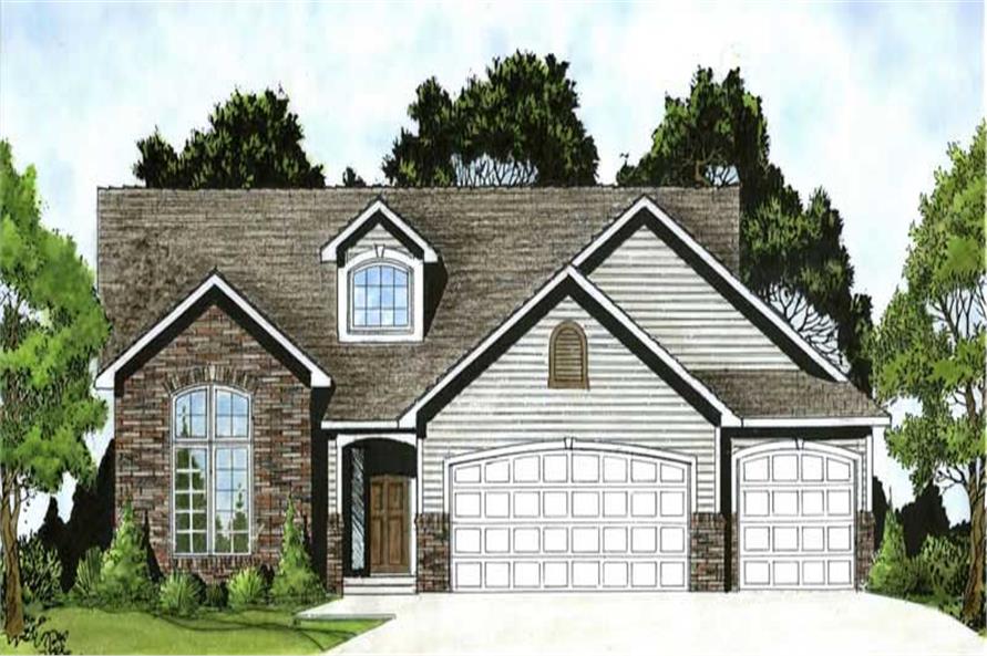 3-Bedroom, 1461 Sq Ft Ranch House Plan - 103-1106 - Front Exterior