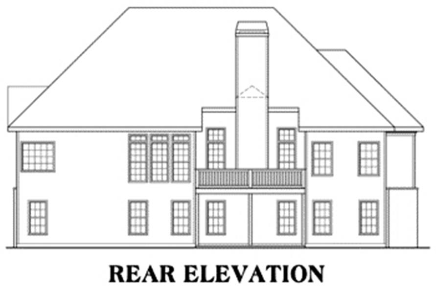104-1004: Home Plan Rear Elevation