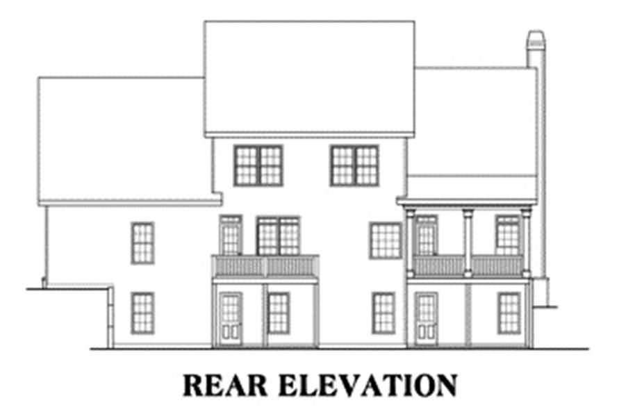 104-1006: Home Plan Rear Elevation
