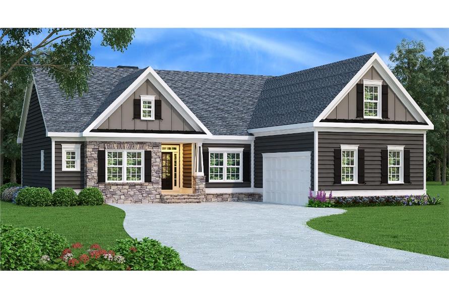 Ranch Country Home with 3 Bdrms 1732 Sq Ft House Plan 