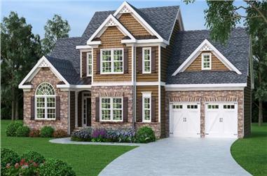 3-Bedroom, 1721 Sq Ft Country House Plan - 104-1017 - Front Exterior