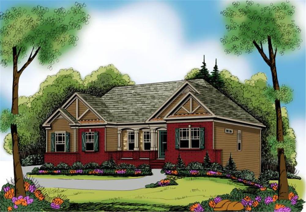 Home Plan Rendering of this 3-Bedroom,1960 Sq Ft Plan -1960