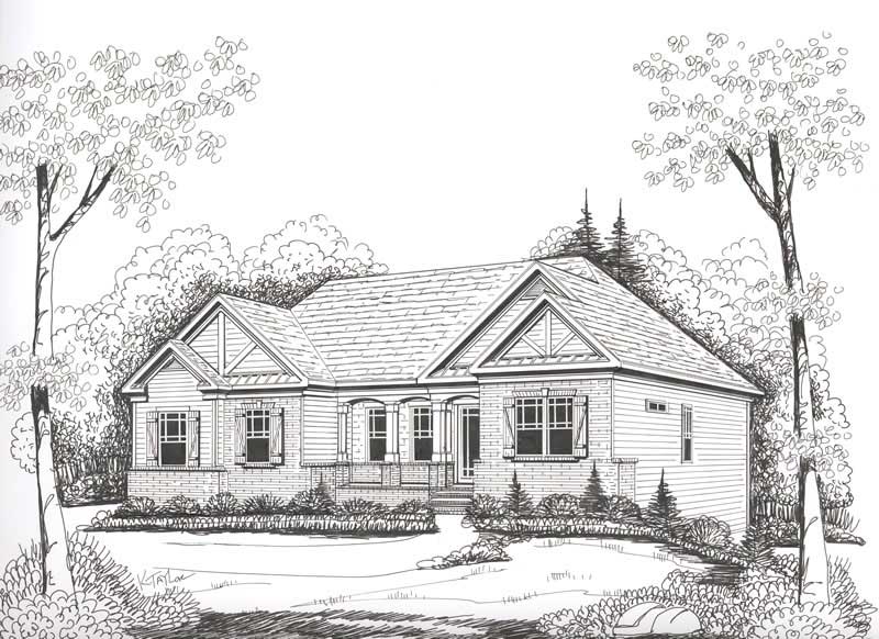Front Elevation of this 3-Bedroom,1960 Sq Ft Plan -1960