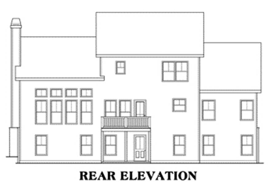104-1042: Home Plan Rear Elevation
