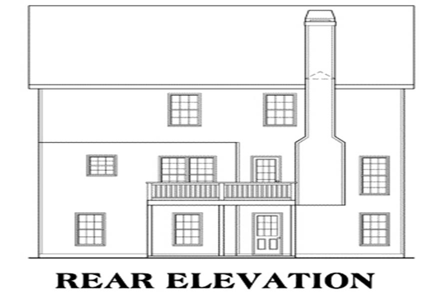 104-1047: Home Plan Rear Elevation