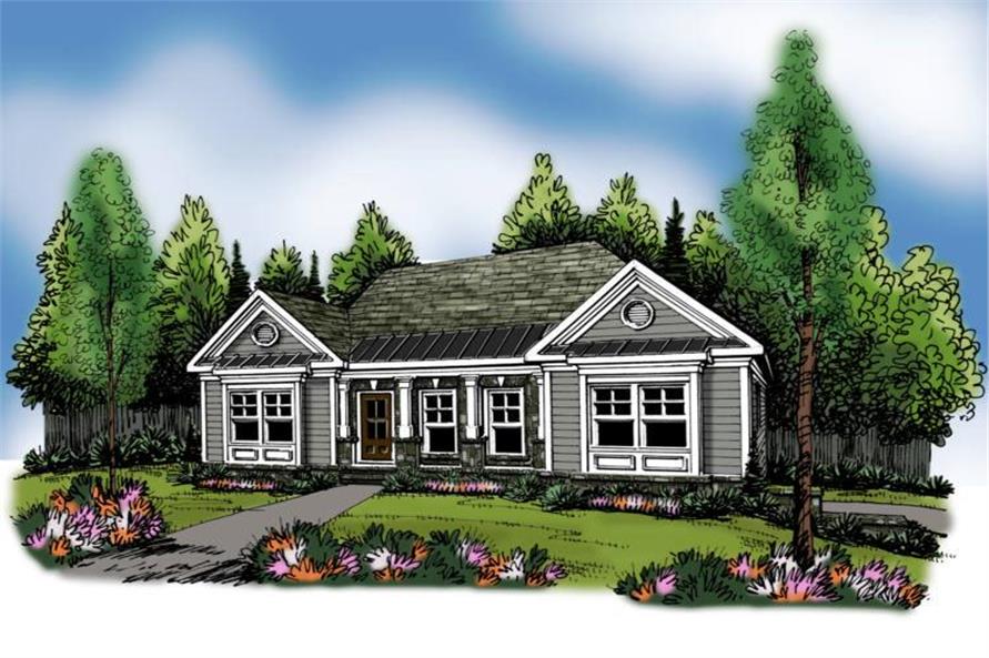 3-Bedroom, 1669 Sq Ft Ranch House Plan - 104-1063 - Front Exterior
