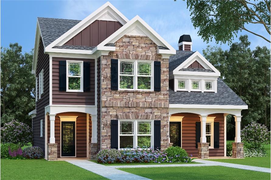 3-Bedroom, 1708 Sq Ft Traditional House Plan - 104-1075 - Front Exterior