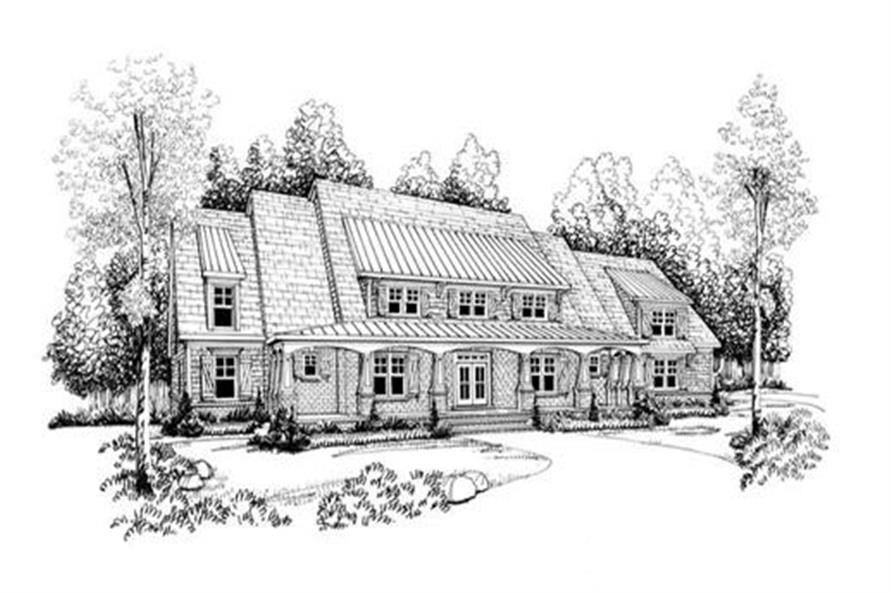 Front Elevation of this 4-Bedroom,3735 Sq Ft Plan -3735