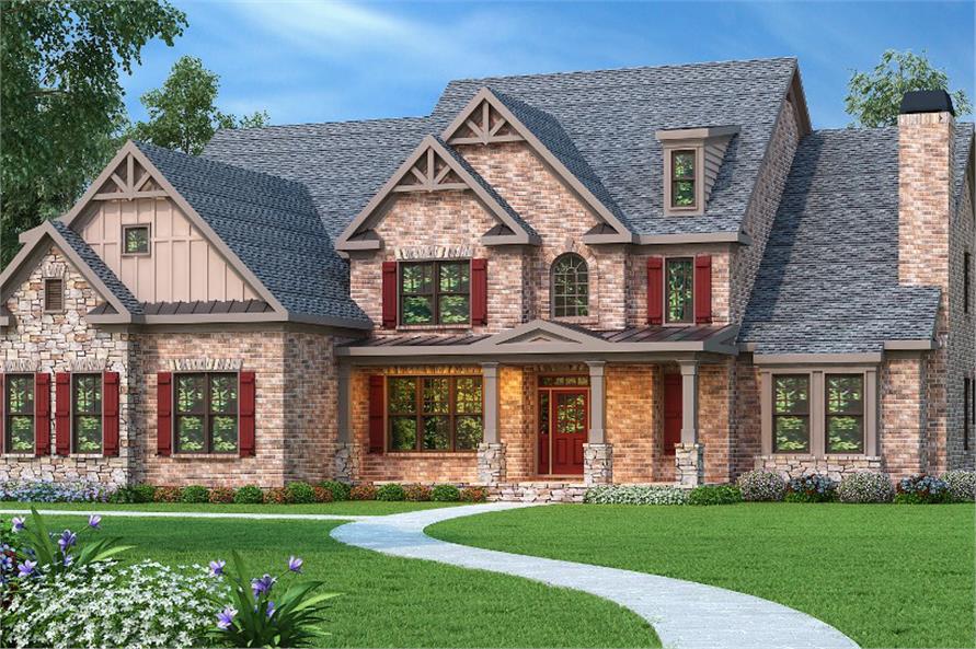 5-Bedroom, 4139 Sq Ft Luxury House Plan - 104-1101 - Front Exterior