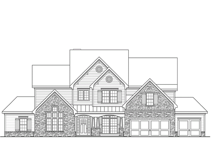 104-1119: Home Plan Front Elevation