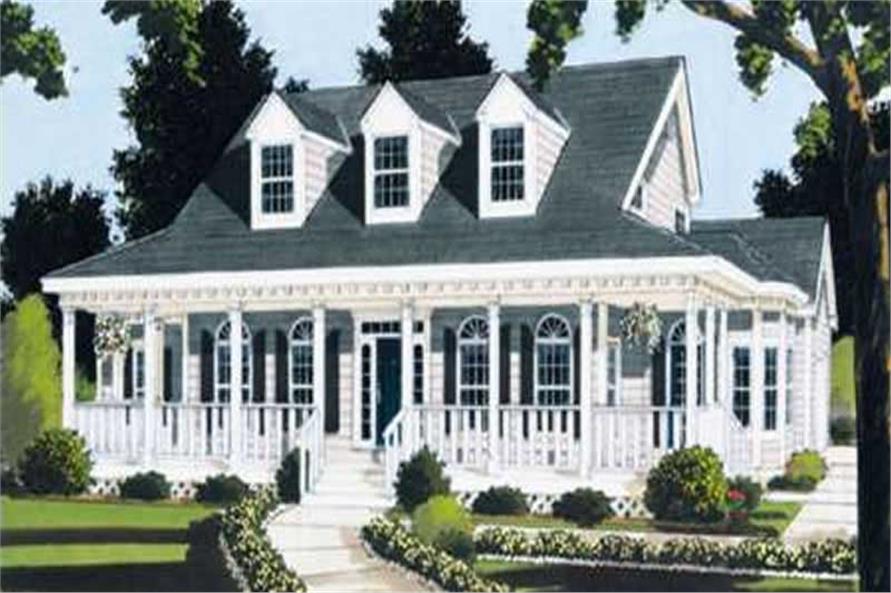 5-Bedroom, 2317 Sq Ft Country Home Plan - 105-1009 - Main Exterior