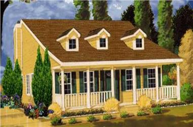 3-Bedroom, 1226 Sq Ft Country House Plan - 105-1023 - Front Exterior
