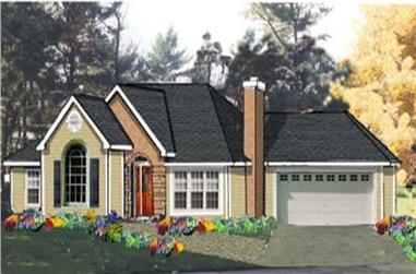 3-Bedroom, 1703 Sq Ft Ranch House Plan - 105-1047 - Front Exterior