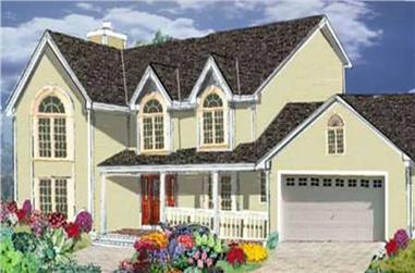 4-Bedroom, 2170 Sq Ft Colonial Home Plan - 105-1059 - Main Exterior