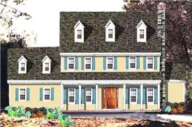4-Bedroom, 2717 Sq Ft Colonial House Plan - 105-1062 - Front Exterior