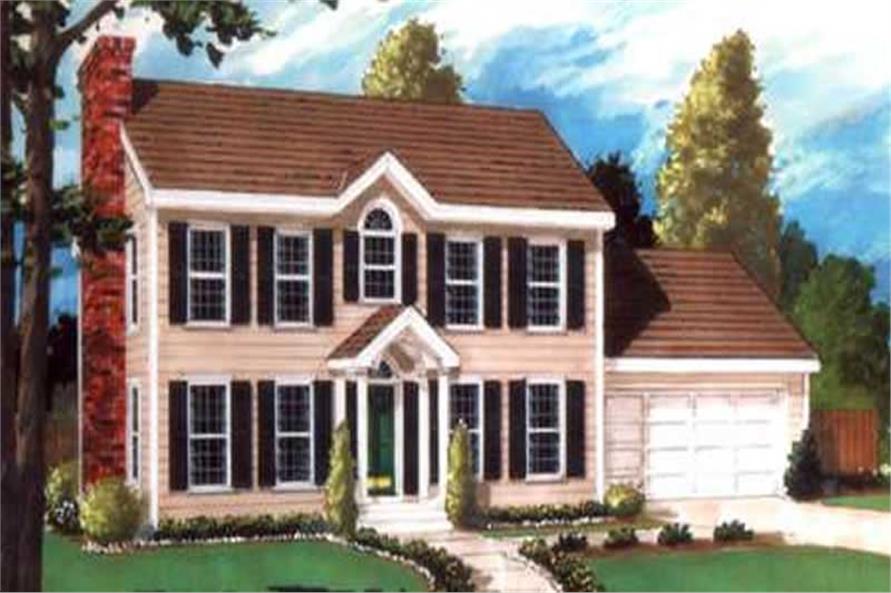 4-Bedroom, 2151 Sq Ft Colonial House Plan - 105-1071 - Front Exterior