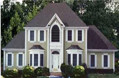 4-Bedroom, 2231 Sq Ft Colonial Home Plan - 105-1084 - Main Exterior