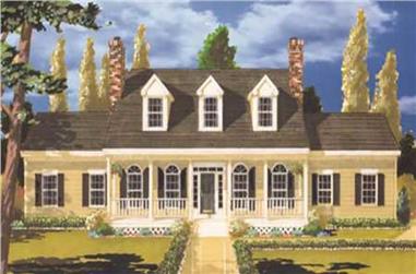 3-Bedroom, 2454 Sq Ft Colonial House Plan - 105-1093 - Front Exterior