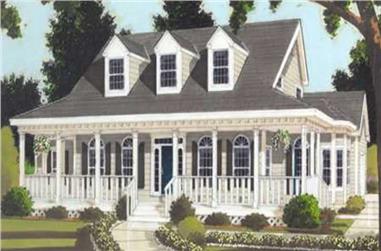 3-Bedroom, 2252 Sq Ft Colonial House Plan - 105-1106 - Front Exterior
