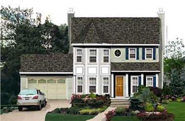 4-Bedroom, 2007 Sq Ft Colonial House Plan - 105-1119 - Front Exterior