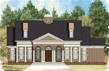 3-Bedroom, 1931 Sq Ft Southern House Plan - 106-1025 - Front Exterior