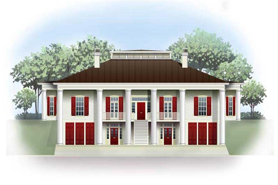 3-Bedroom, 4379 Sq Ft Colonial House Plan - 106-1055 - Front Exterior