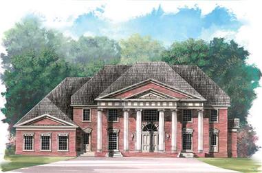 5-Bedroom, 5083 Sq Ft Colonial House Plan - 106-1064 - Front Exterior