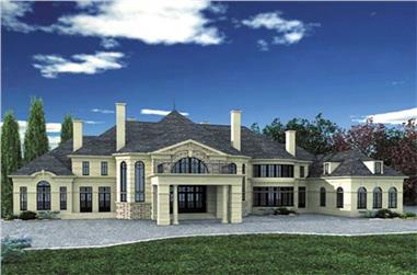 5-Bedroom, 7885 Sq Ft Colonial Home Plan - 106-1083 - Main Exterior