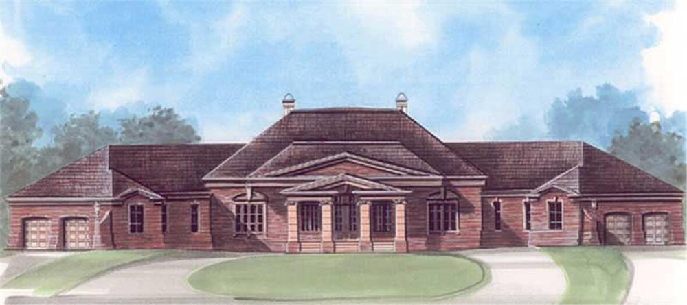 Luxury Home Plans Color Rendering.