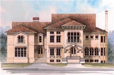 4-Bedroom, 4429 Sq Ft Colonial House Plan - 106-1098 - Front Exterior