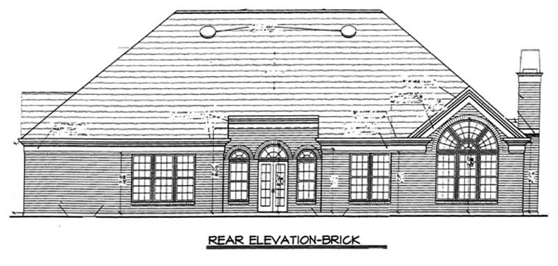 Home Plan Rear Elevation of this 3-Bedroom,2070 Sq Ft Plan -106-1127