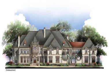 6-Bedroom, 7618 Sq Ft European House Plan - 106-1147 - Front Exterior