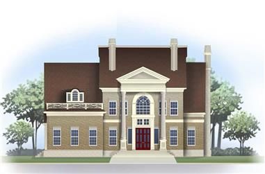 4-Bedroom, 3890 Sq Ft Colonial Home Plan - 106-1148 - Main Exterior