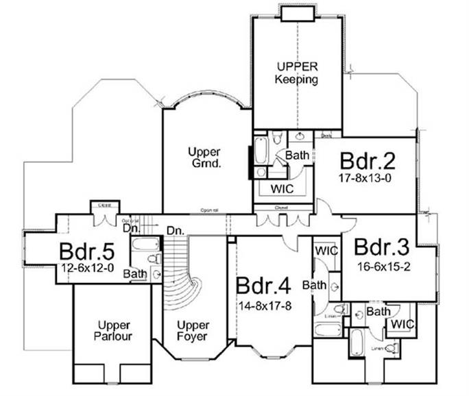 European French Home With 5 Bdrms 4553 Sq Ft Floor Plan 106 1157