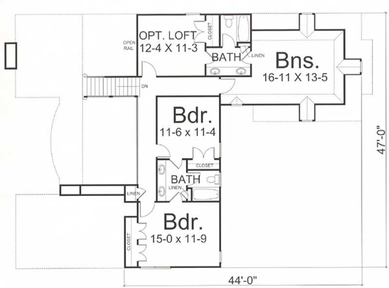 European Home with 3 Bedrooms, 2505 Sq Ft Floor Plan