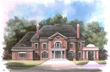 5-Bedroom, 5083 Sq Ft Colonial Home Plan - 106-1190 - Main Exterior
