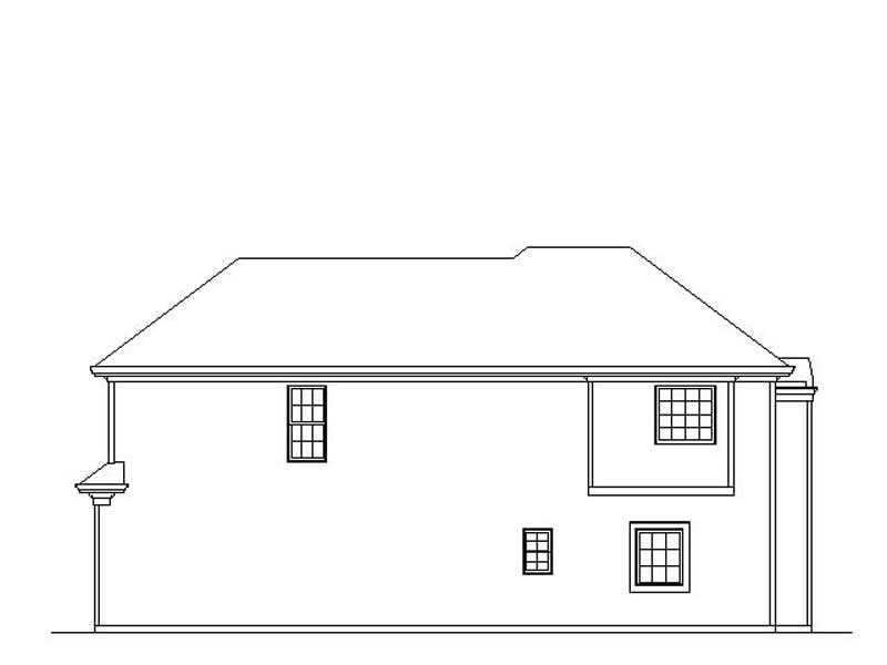Home Plan Rear Elevation of this 3-Bedroom,1585 Sq Ft Plan -106-1219