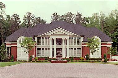 5-Bedroom, 6095 Sq Ft Colonial Home Plan - 106-1223 - Main Exterior