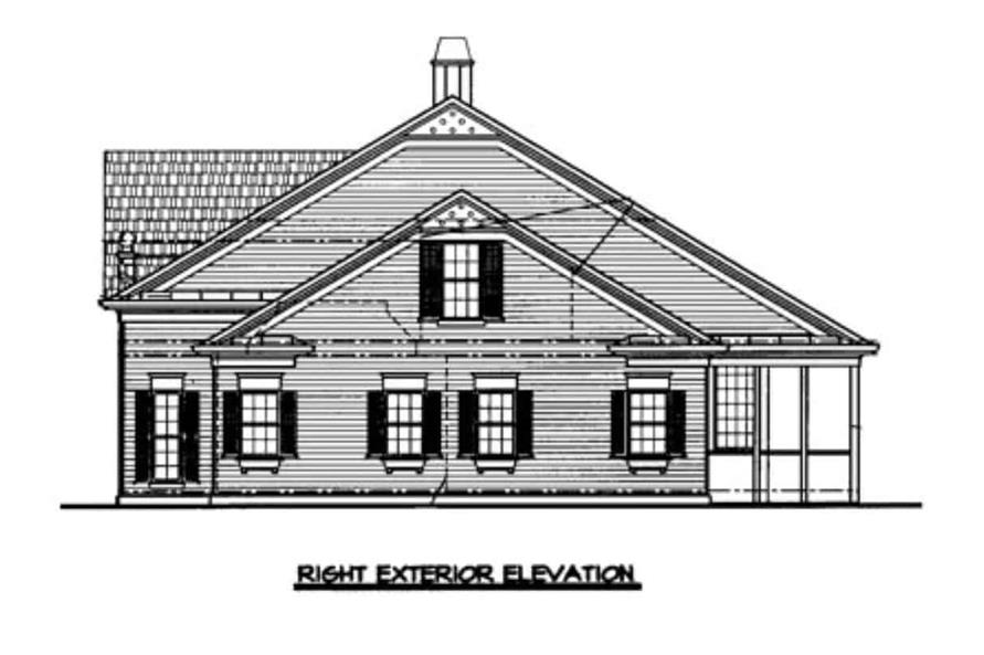 Home Plan Right Elevation of this 4-Bedroom,2845 Sq Ft Plan -106-1242