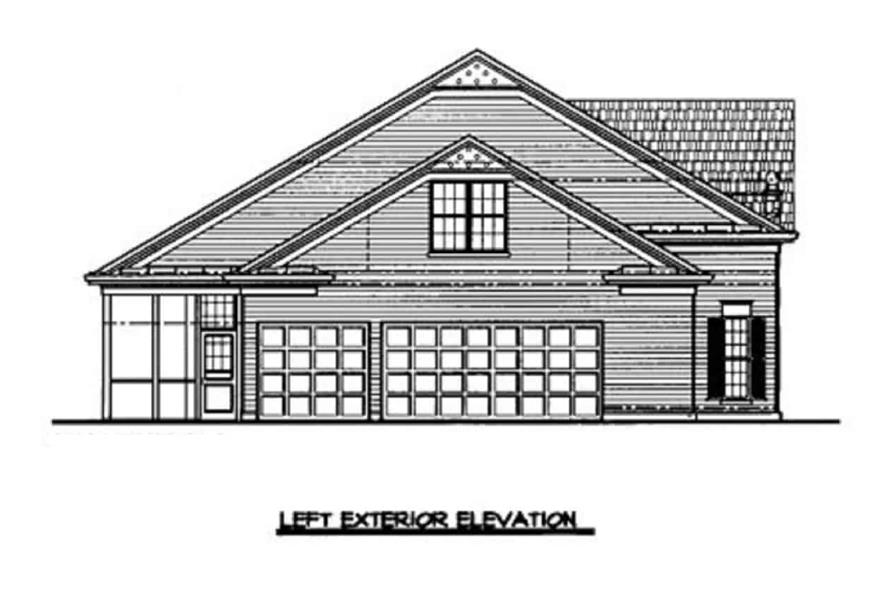 Home Plan Left Elevation of this 4-Bedroom,2845 Sq Ft Plan -106-1242