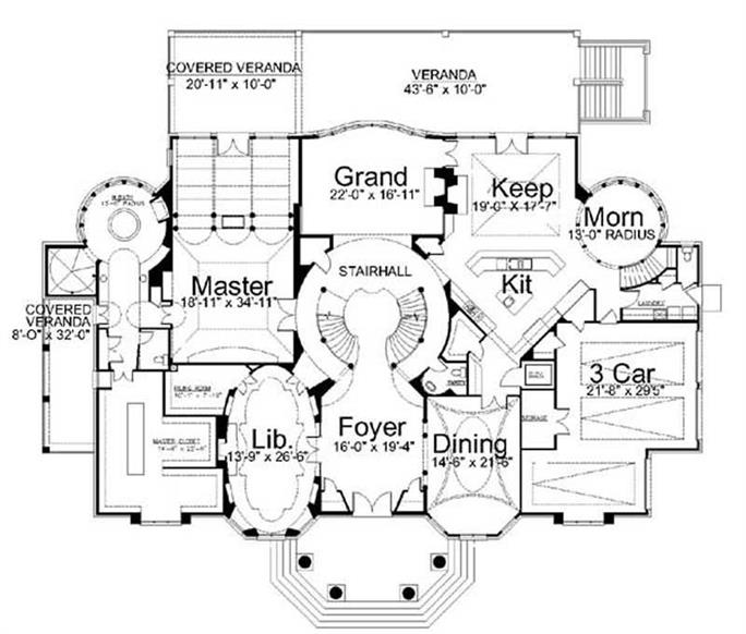 Luxury Floor Plan 4 Bedrms 4 5 Baths 8100 Sq Ft 106 1262