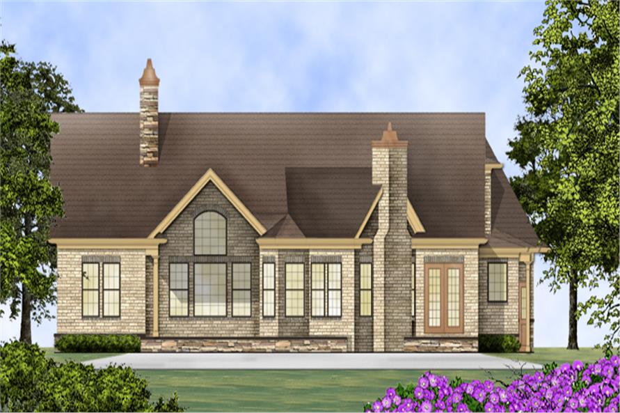 Home Plan Rear Elevation of this 3-Bedroom,2404 Sq Ft Plan -106-1275