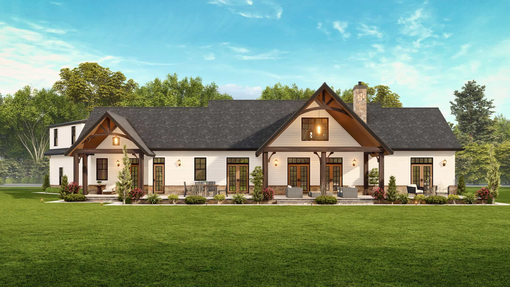 Rear View of this 3-Bedroom,2531 Sq Ft Plan -106-1283