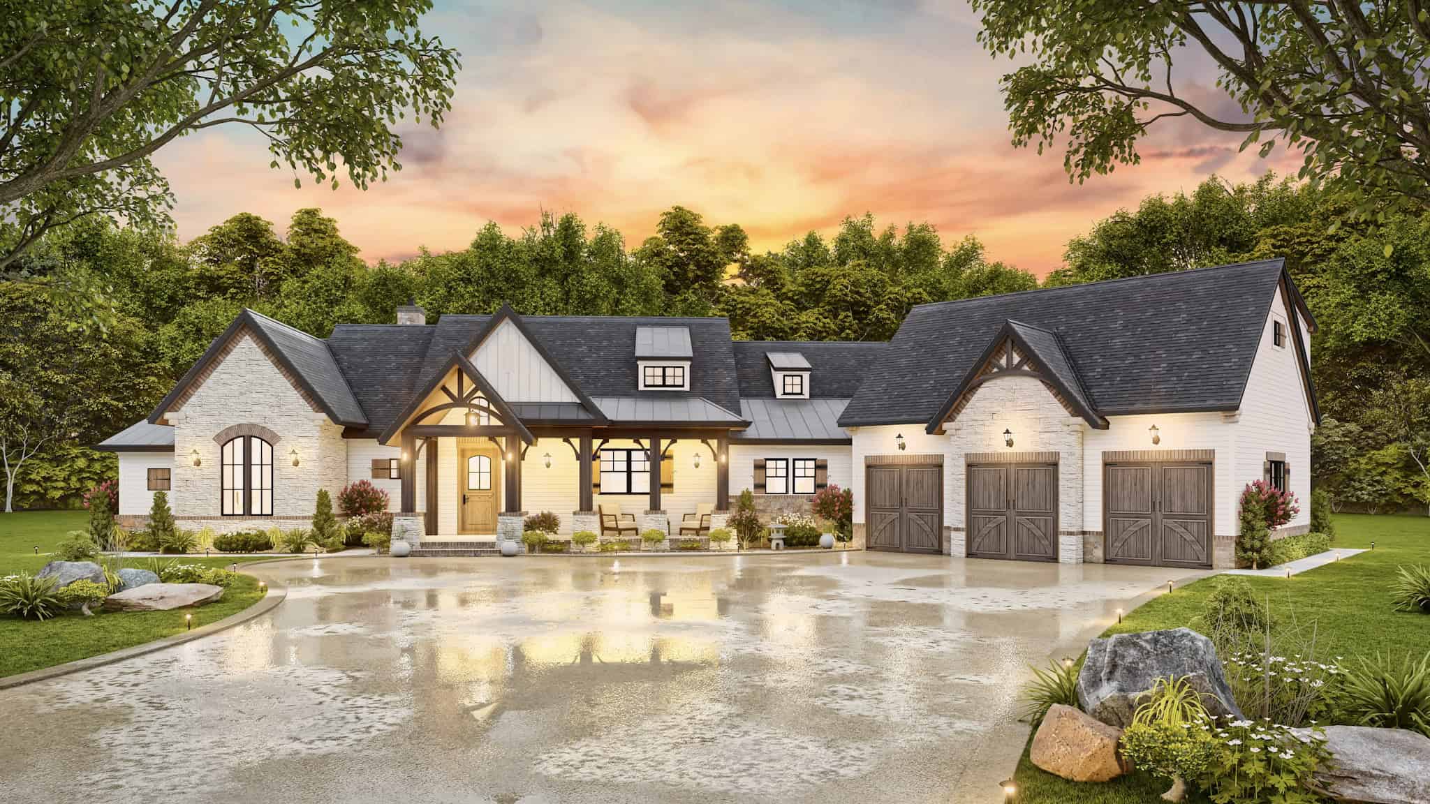 Home at Night of this 3-Bedroom,2531 Sq Ft Plan -106-1283